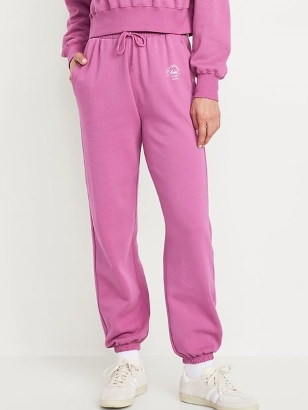 Old Navy Extra High Waisted So Comfy Jogger Sweatpant Get Outside Pink Size Med